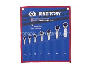 Набор ключей трещоточных с перекл. KINGTONY 7пр 10-19мм  сумка