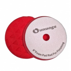 Губка полировальная OUNUOGE красная, мягкая, финишная, с отверстием Ø 125 мм.
