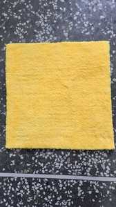 Салфетка микрофибра махровая/плюшевая 40*40 см, желтая  