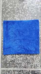 Салфетка микрофибра махровая/плюшевая 40*40 см, синяя  