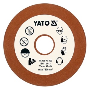 Диск шлифовальный для заточки цепей YATO 108х23х3.2мм Р100