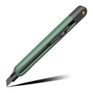 Нож канцелярский DELI Home Series green с ломким лезвием 9 мм. (зеленый)