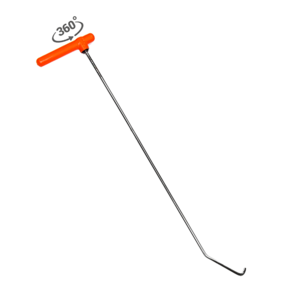 Крючок рихтовщика с поворотной усиленной ручкой, 2 угла (конец круглый) (Ø10 мм, 900 мм) 1PDR