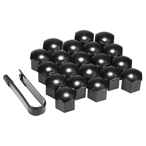 Колпачки пластиковые для колесного крепежа 17 мм. черные (20 шт.) дешевые