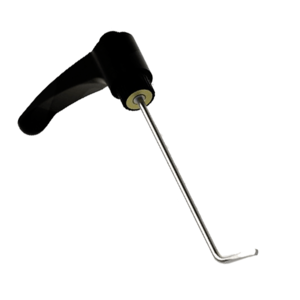 Крючок рихтовщика с поворотной ручкой, плоский закругленный конец, (Ø4 мм,-короткий) Nussle Spezialw