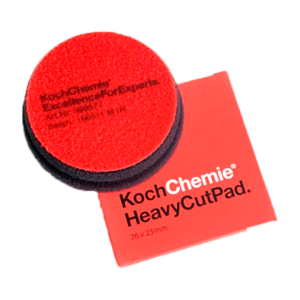 Губка полировальная Koch Chemie Heavy Cut Pad, красная Ø 76 x 23 мм. 