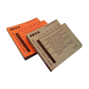 Комплект сменных карточек, 4-17 бар, 50 шт. ZECA для компрессографа 