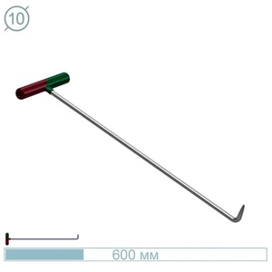 Крючок рихтовщика AV-TOOL (Ø 10 мм, L 600 мм, конец конусный с изгибом 90 градус)
