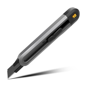 Нож канцелярский DELI Home Series Black с ломким лезвием 18 мм. (черный)