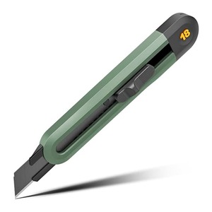 Нож канцелярский DELI Home Series green с ломким лезвием 18 мм. (зеленый)