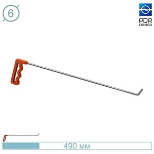 Крючок рихтовщика №03, (Ø 6 мм, длина 490 мм, оранжевый) Nussle Spezialwerkzeuge