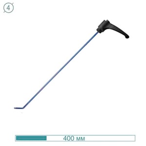 Крючок рихтовщика AV-TOOL с поворотной ручкой (Ø 4 мм, L 400 мм, конец плоская лопатка)