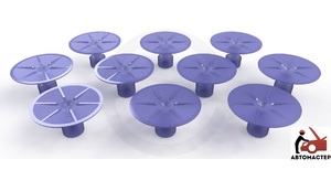 Клеевые адаптеры для удаления вмятин Wurth (10 фиолетовых круглых)